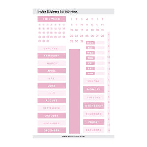 Index Sticker Set For B6 Classic Notebooks